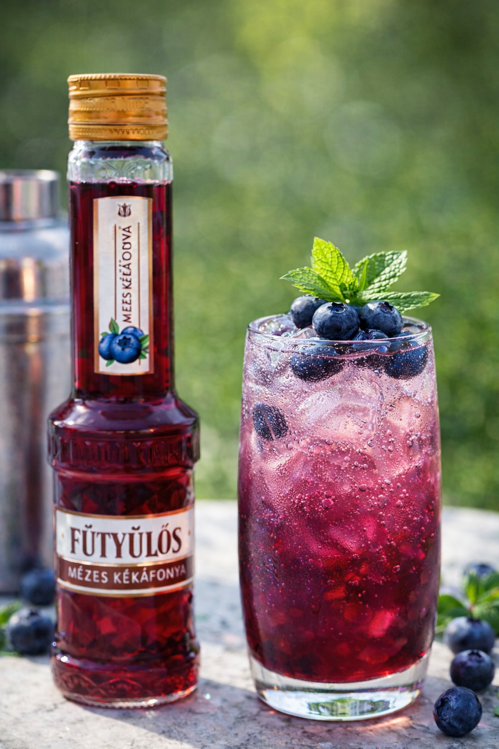 koktejl z borůvkového likéru